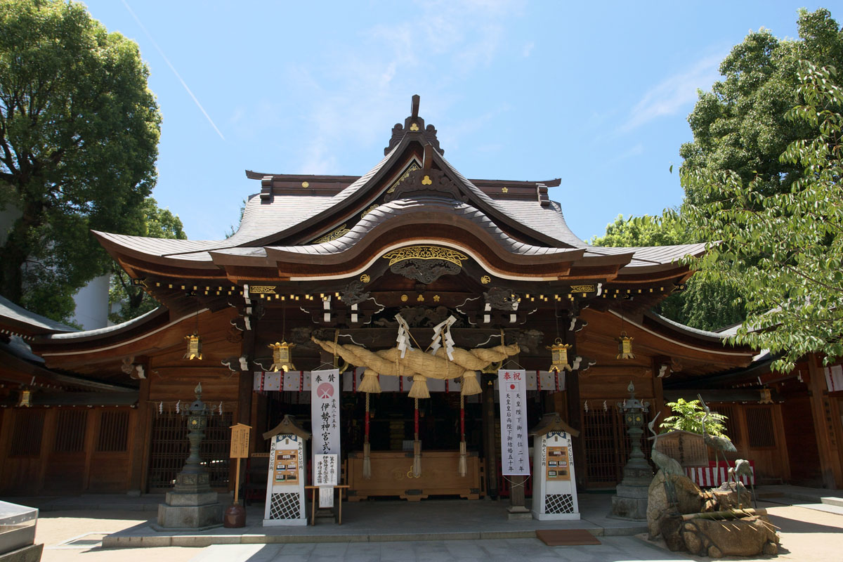 Kushida Shrine ศาลเจ้าคุชิดะ ฮากาตะ ฟุกุโอกะ ประตูโทริอิ