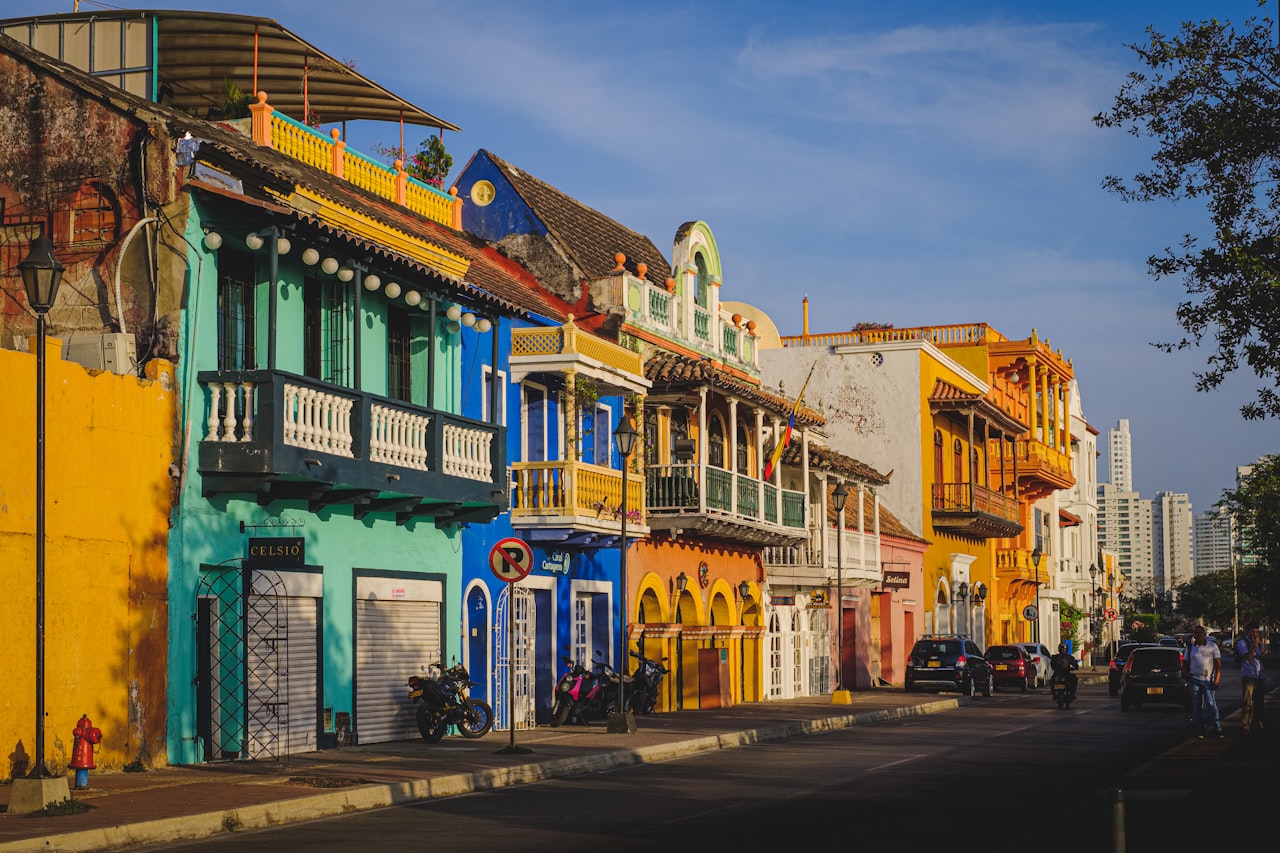 Cartagena walled old city on the Caribbean coast, Colombia