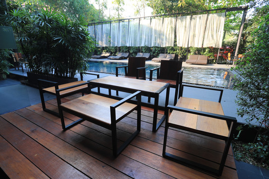 BED Nimman pool terrace seating