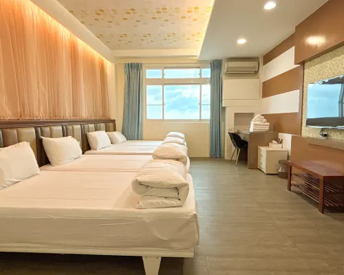 บรรยากาศห้องพักวิวทะเลและสิ่งอำนวยความสะดวก MuyuTime B&B เกาะกรีน
