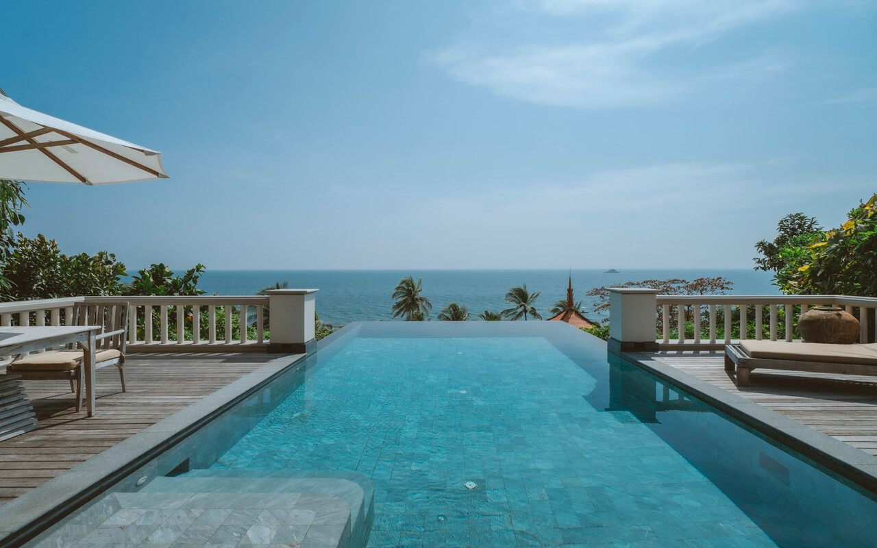 Private pool villa with Andaman Sea view at Trisara Phuket