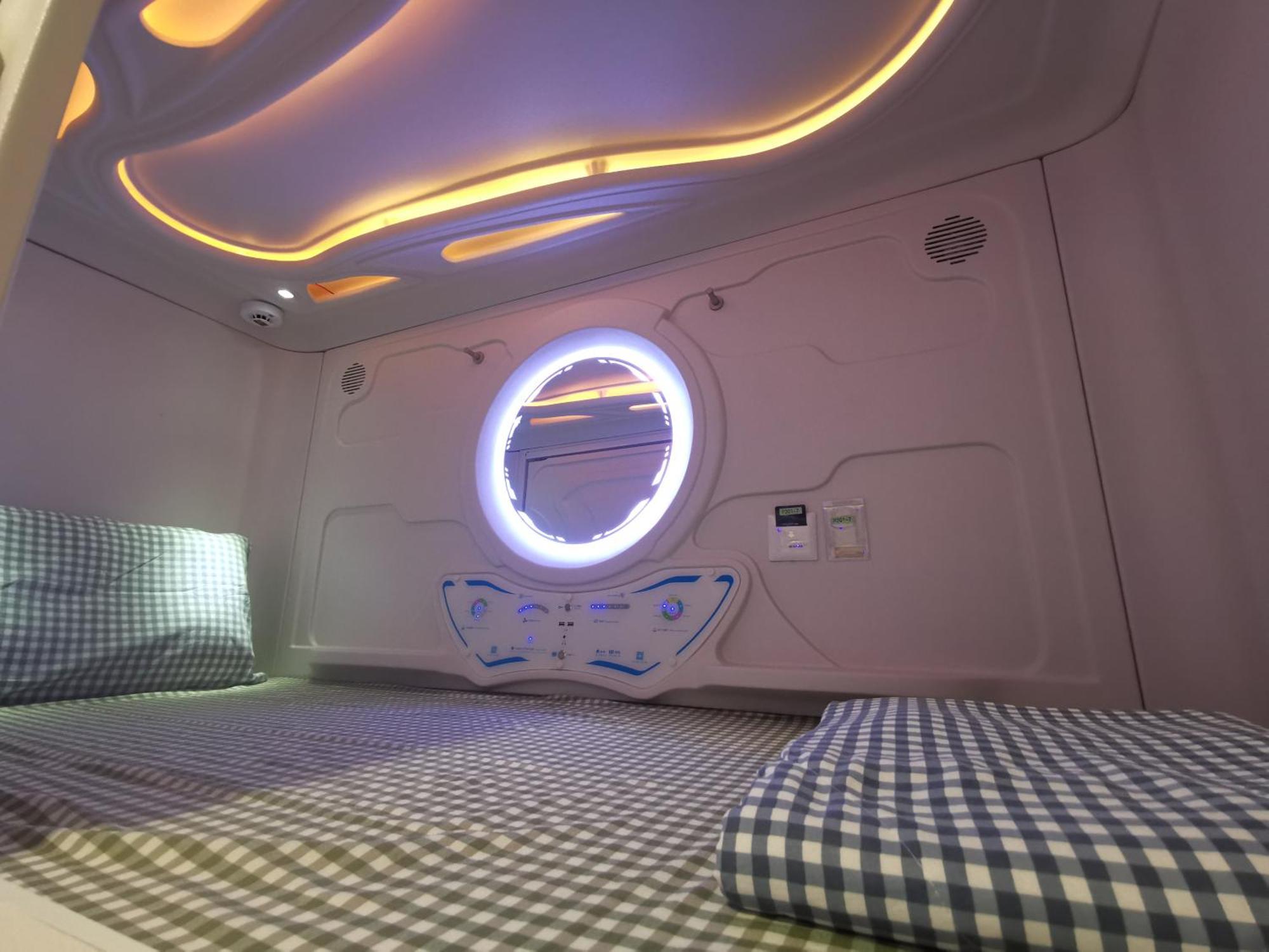 Interior of a capsule dormitory room
