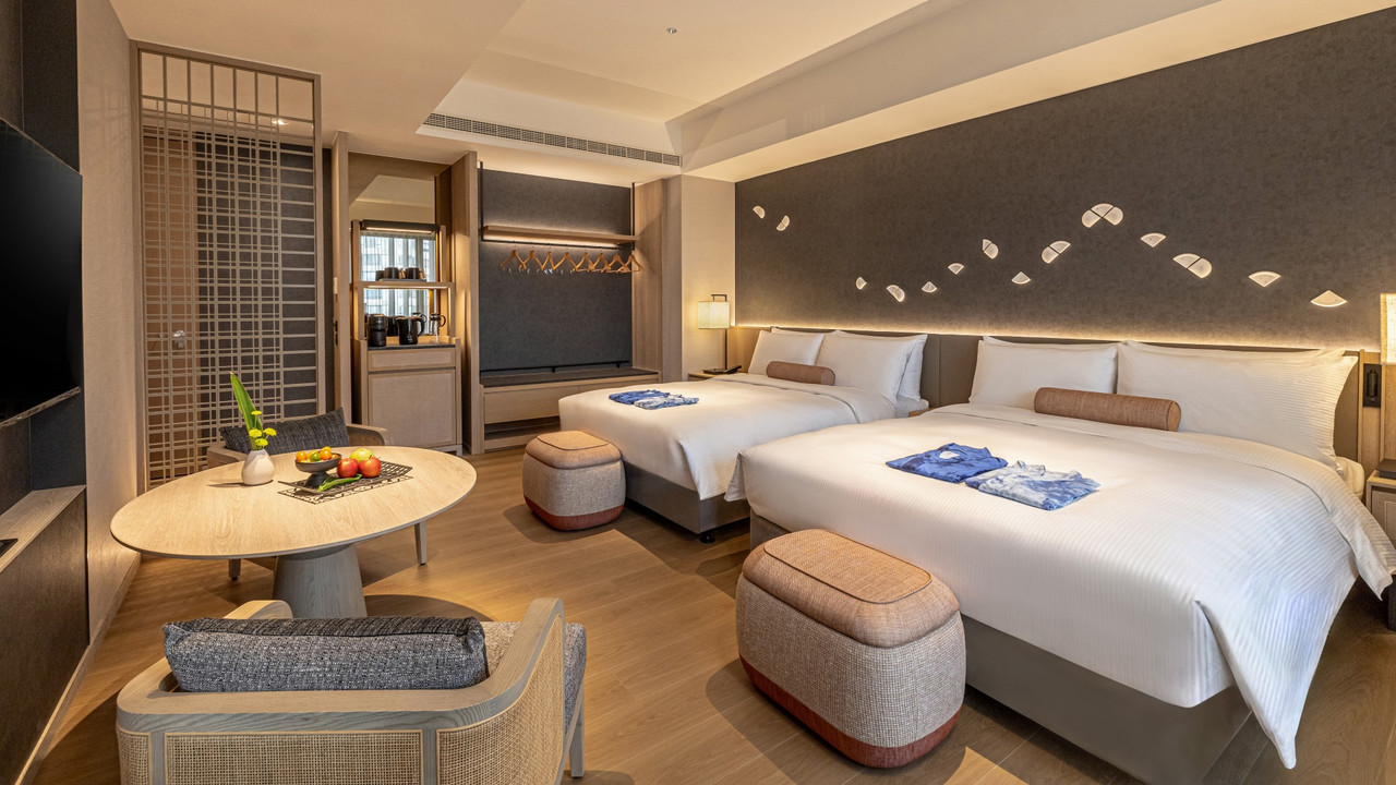 ห้องพักแฝดสไตล์ญี่ปุ่น-เซน พร้อมยูกาตะและผลไม้ต้อนรับ Wellspring by Silks Beitou